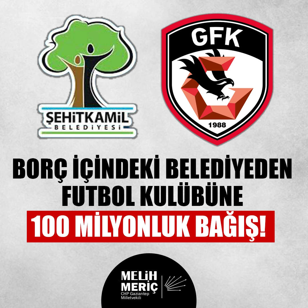 Şehitkamil Belediyesi’nden 100 Milyonluk Bağış Tartışma Yarattı