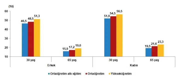Türkiye’de Ortalama Yaşam Süresi 78,1 Yıla Çıktı 2 tuik rapor