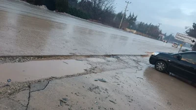 Antep-Kilis karayolundan Abdülhamit Han Mahallesi’ne giriş sağlayan bağlantı noktasında yapılan