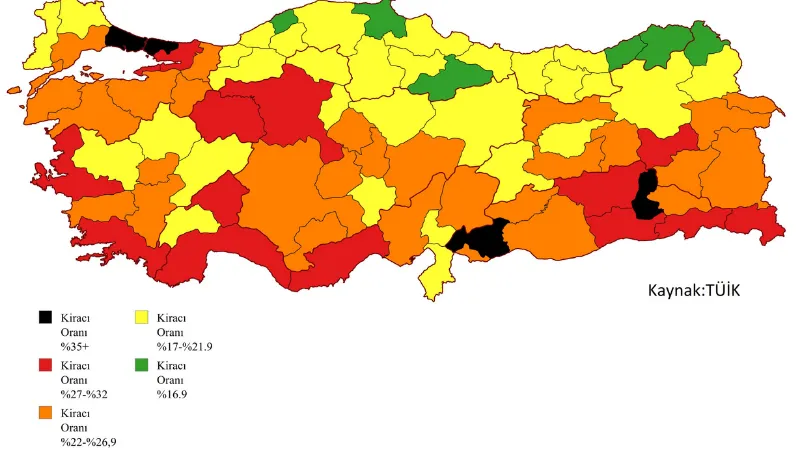 Gaziantep’te Konut Krizi Büyüyor: Her 3 Haneden Biri Kiracı! 1 tuik verisi
