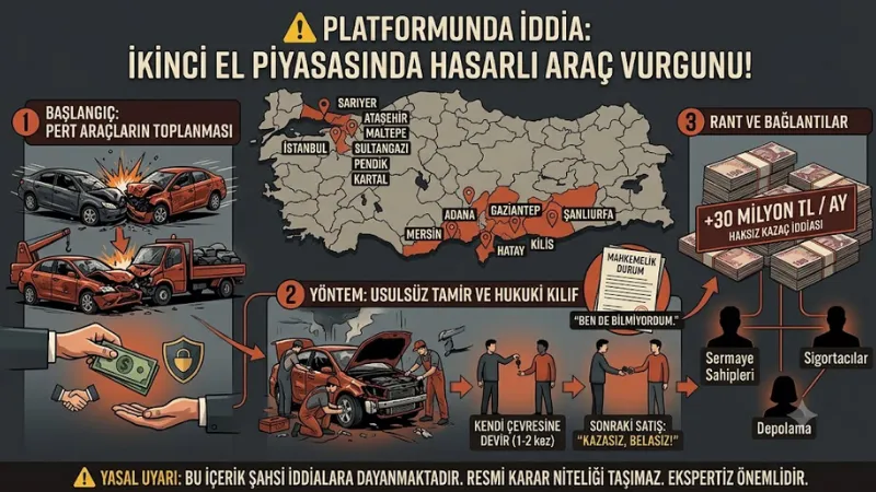 İkinci el otomotiv sektöründeki kayıt dışı ve usulsüz işlemlere dair