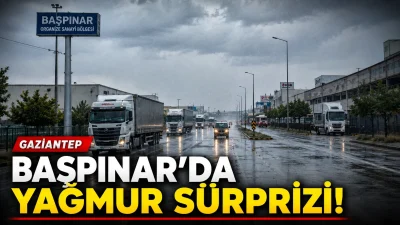 Gaziantep’in Başpınar bölgesinde akşam saatlerine doğru aniden başlayan sağanak yağış,