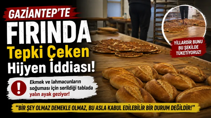 Gaziantep’te Fırındaki Görüntüler Tepki Çekti Gaziantep’te bir fırında kaydedildiği belirtilen görüntüler sosyal medyada hijyen tartışması